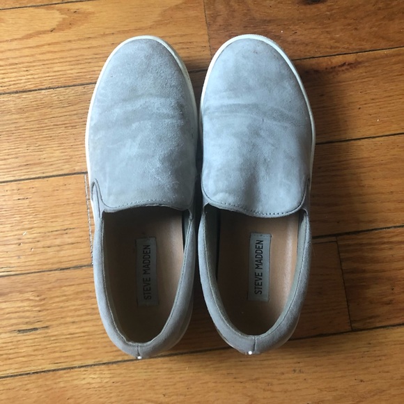 🌸Steve Madden Gills Grey Suede Slip on - Picture 3 of 9